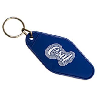 CSUF Wavy Cursive Lettering Motel Keytag - navy